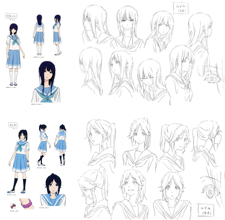 Character design de Liz et l’Oiseau bleu